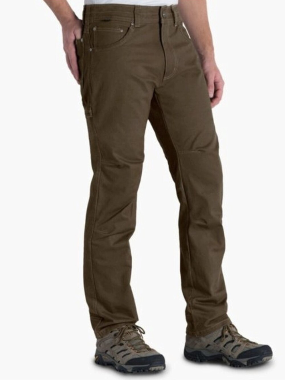 Kuhl Free Rydr Eurotwill Dark Khaki Hiking Outdoor Pants NWT Sz 35 X 32 Tapered
